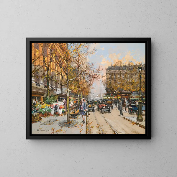 Place de la Madeleine - Eugène Galien-Laloue — inramlat konstverk på väggen