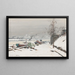 Quai de Bercy under snön - Eugène Galien-Laloue — inramlat konstverk på väggen