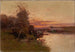 Rivière vid solnedgången - Eugène Galien-Laloue — vy av konstverket