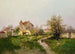 Landskapsscen i förorten Barbizon - Eugène Galien-Laloue — vy av konstverket