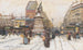 La place de Clichy sous la neige, Paris - Eugène Galien-Laloue — vy av konstverket