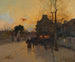 by en höstkväll - Eugène Galien-Laloue — vy av konstverket