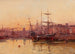 Voiliers quai en Normandie - Eugène Galien-Laloue — vy av konstverket