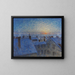 Lever de soleil sur les toits, motif de Stockholm - Eugène Jansson — inramlat konstverk på väggen