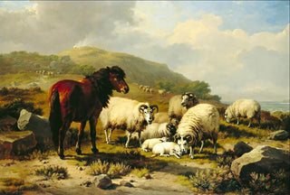 Eugne Joseph Verboeckhoven - Landscape with Sheep.webp