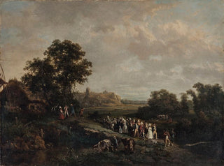Eugne Louis Vasselin - Une noce en procession.webp