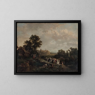 Eugne Louis Vasselin - Une noce en procession.webp