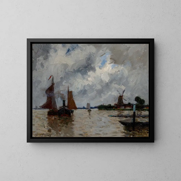 Dordrecht - Eugène Vail — inramlat konstverk på väggen