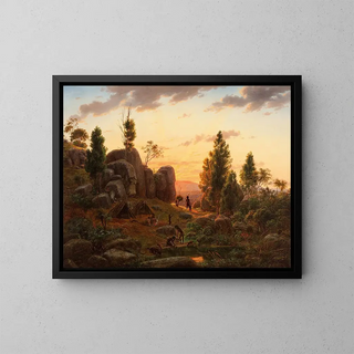 Eugne von Gurard - Stony Rises Lake Corangamite.webp
