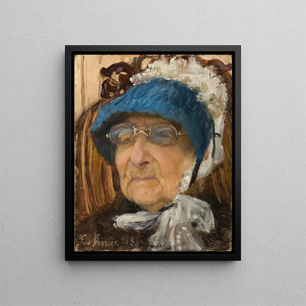 gammal mormor - Eva Bonnier — inramlat konstverk på väggen