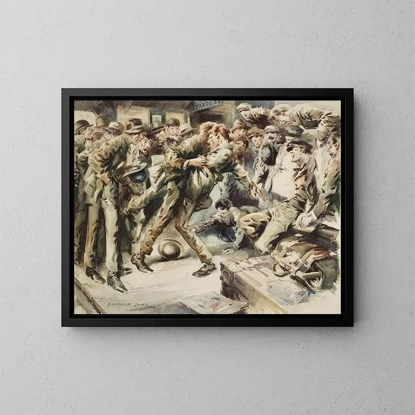 Bowling le joueur de boules - Everett Shinn — inramlat konstverk på väggen