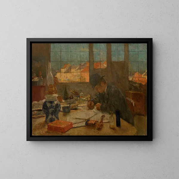 L'Atelier - Evert Larock — inramlat konstverk på väggen