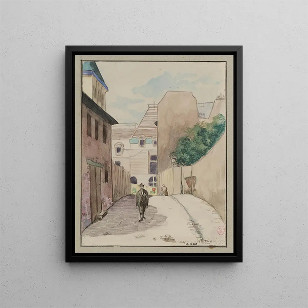 Rue du Cimetière Saint Benoit - F. Seguin — inramlat konstverk på väggen