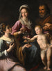 La Sainte Famille avec sainte Dorothée - Fabrizio Santafede — vy av konstverket