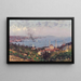 Vue de Nişantaşı avec la mosquée de Dolmabahçe, Constantinople - Fausto Zonaro — inramlat konstverk på väggen