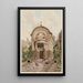 Chapelle de l'ancien collège des Lombards 15 rue des Carmes 5:e arrondissement - Fédor Hoffbauer — inramlat konstverk på väggen