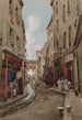 Rue Saint-Médard 1905 i riktning mot rue Mouffetard - Fédor Hoffbauer — vy av konstverket