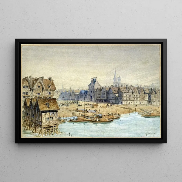 Fdor Hoffbauer - Une pendaison sur la place de Grve et lHtel de Ville en 1583.webp