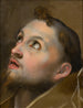 Studie för huvudet av helige Franciskus - Federico Barocci — vy av konstverket