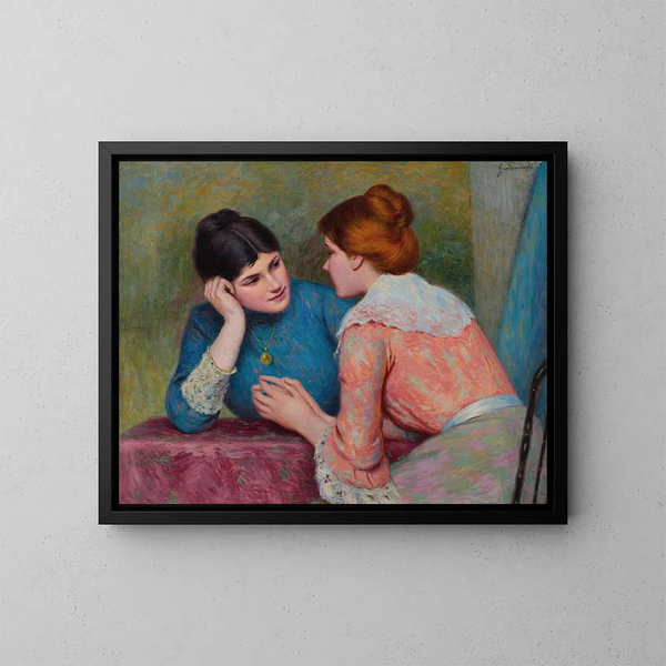 Conversation - Federico Zandomeneghi — inramlat konstverk på väggen