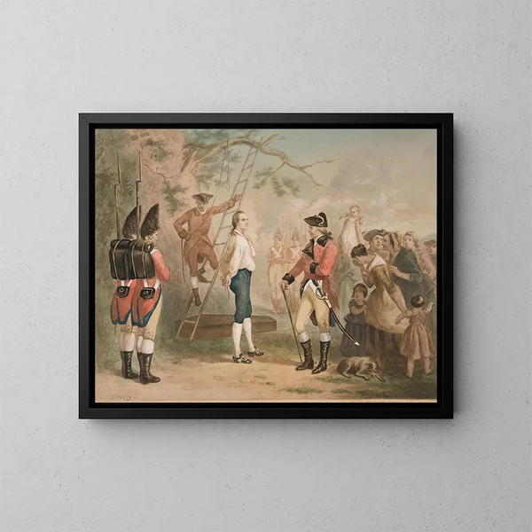 Les Derniers Mots de Nathan Hale - Felix O. C. Darley — inramlat konstverk på väggen