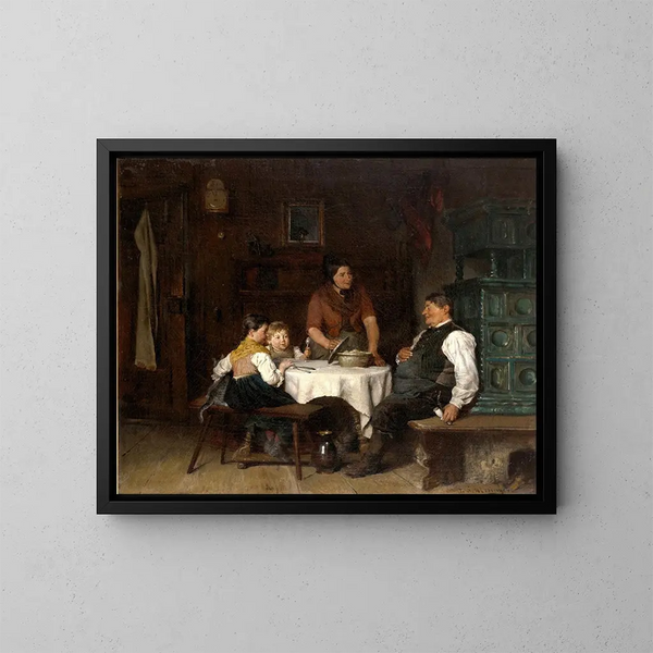Le rôti de fête - Felix Schlesinger — inramlat konstverk på väggen