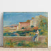 Reproduktion av målningen Kvinnlig sittande målning, La Maison de la Poste à Cagnes - Pierre-Auguste Renoir