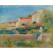 Reproduktion av målningen Kvinnlig sittande målning, La Maison de la Poste à Cagnes - Pierre-Auguste Renoir