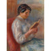 Reproduktion av målningen av kvinna som läser - Pierre-Auguste Renoir