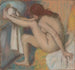 kvinna som torkar foten - Edgar Degas — vy av konstverket