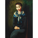 Reproduktion av målningen Kvinnobild med blå scarf - Moïse Kisling