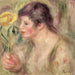 kvinna med ros - Pierre-Auguste Renoir — vy av konstverket