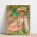 Reproduktion av målningen kvinna i trädgården - Pierre-Auguste Renoir