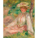Reproduktion av målningen kvinna i trädgården - Pierre-Auguste Renoir