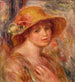 kvinna med halmhatt - Pierre-Auguste Renoir — vy av konstverket