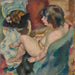 kvinna med hund - Jules Pascin — vy av konstverket