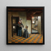 en kvinna med ett barn i ett skafferi - Pieter De Hooch — inramlat konstverk på väggen