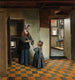 en kvinna med ett barn i ett skafferi - Pieter De Hooch — vy av konstverket