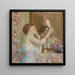 kvinna med en spegel - Frederick Carl Frieseke — inramlat konstverk på väggen