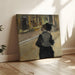 Reproduktion av målningen av kvinna sedd bakifrån (Besök på ett museum) - Edgar Degas