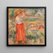Kvinnor på fälten - Pierre-Auguste Renoir — inramlat konstverk på väggen
