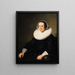 Portrait d'une dame - Ferdinand Bol — inramlat konstverk på väggen