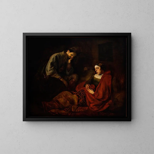 La Sainte Famille - Ferdinand Bol — inramlat konstverk på väggen