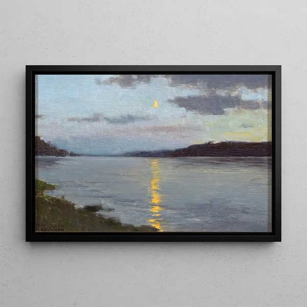 Ferdinand Brunner - A Moonlit Night on a Lake.webp