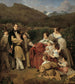 Le notaire Dr. Josef August Eltz avec son épouse Caroline née Schaumburg et leurs huit enfants à Ischl - Ferdinand Georg Waldmüller — vy av konstverket