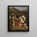 Le notaire Dr. Josef August Eltz avec son épouse Caroline née Schaumburg et leurs huit enfants à Ischl - Ferdinand Georg Waldmüller — inramlat konstverk på väggen