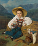 Le comte Démétrius Apraxine enfant devant un paysage de montagne - Ferdinand Georg Waldmüller — vy av konstverket