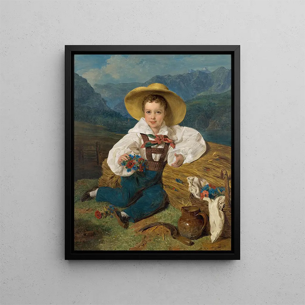 Ferdinand Georg Waldmller - Graf Demetrius Apraxin als Kind vor einer Berglandschaft.webp
