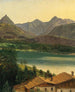 Lac Wolfgangsee med Dachstein-massivet - Ferdinand Georg Waldmüller — vy av konstverket