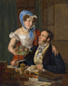 Le cartographe professeur Josef Jöttner et sa femme - Ferdinand Georg Waldmüller — vy av konstverket
